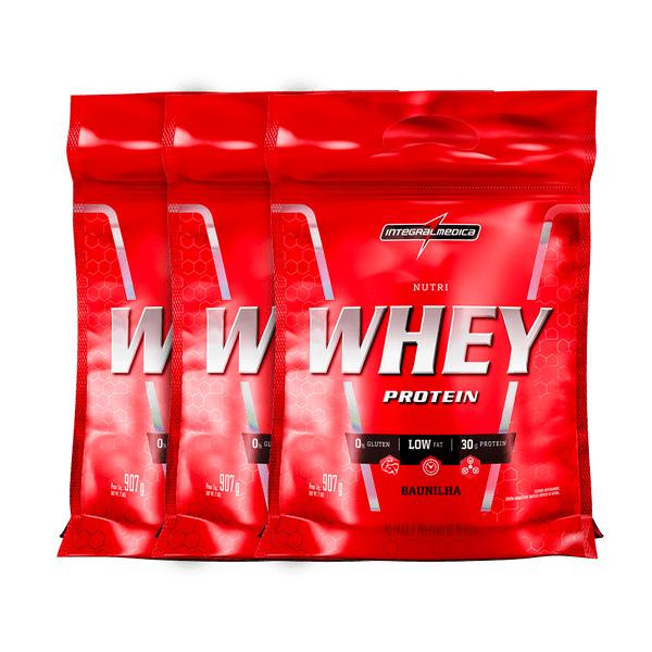 Combo 3x Nutri Whey Baunilha 907g - Integralmedica 1 Combo 3x Nutri Whey Baunilha - Integralmedica