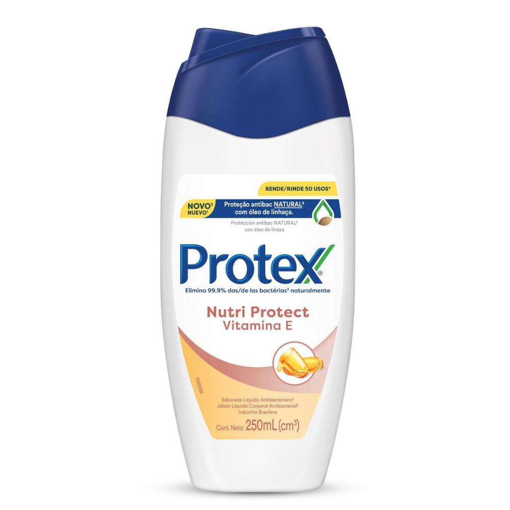 Sabonete Líquido Protex Vitamina E 250ml - Proteção e Nutrição 1 Sabonete Líquido Protex Nutri Protect Vitamina E 250ml