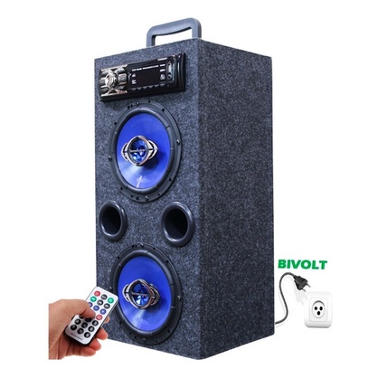 Caixa Bob Hurricane 6" Ativa com Bluetooth e USB 1 Caixa Bob Torre Falante Hurricane 6 Ativa Bluetooth Usb Top