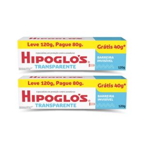 Kit 2 Cremes Hipoglós Transparente 120g Preventivo Assaduras
