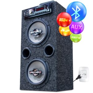 Caixa de Som Residencial Bob 2 de 6 Polegadas Bluetooth Usb Sd Aux Caixinha Bluetooth