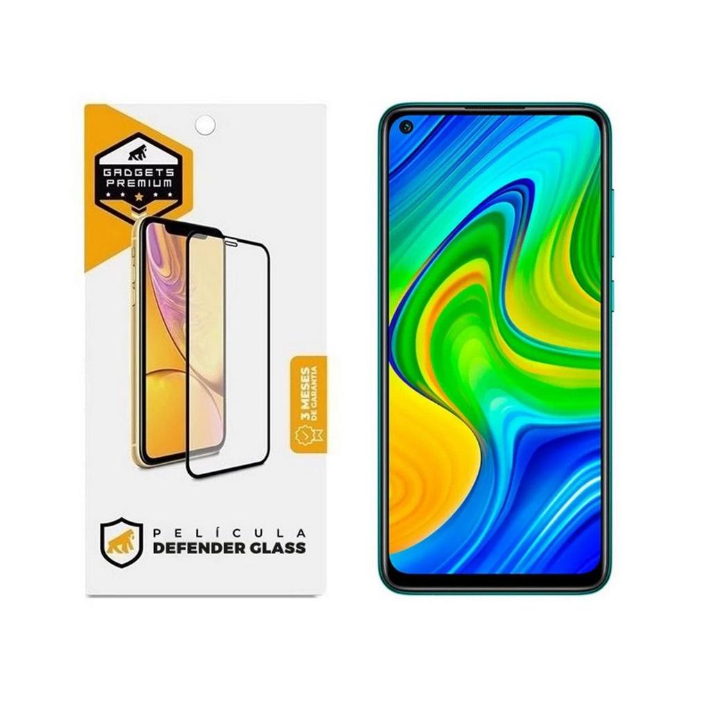Pel?cula Defender Glass Gshield para Xiaomi Redmi Note 9 1 Película Defender Glass para Xiaomi Redmi Note 9 - Preta - Gshield