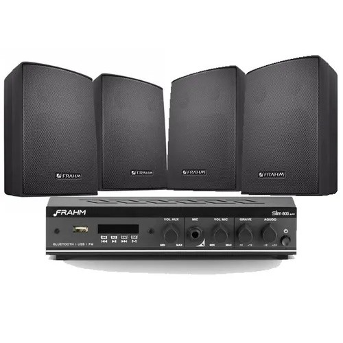 Kit Sonoriza??o Ambiente Frahm Slim 800 App + 4 Caixas PS200 1 Kit Sonorização Ambiente Frahm Slim 800 App + 4caixas Ps200 - Preta // 3629