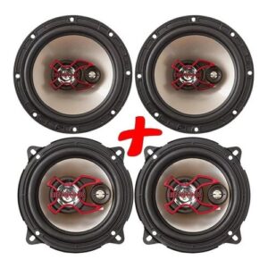 Kit Auto Falantes De 6 E 5 Polegadas Bravox B3x60 E B3x50 X