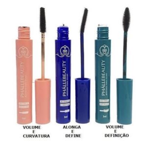 Kit 3 Máscaras Para Cilios Multi Effect Preta Phállebeauty PH0306