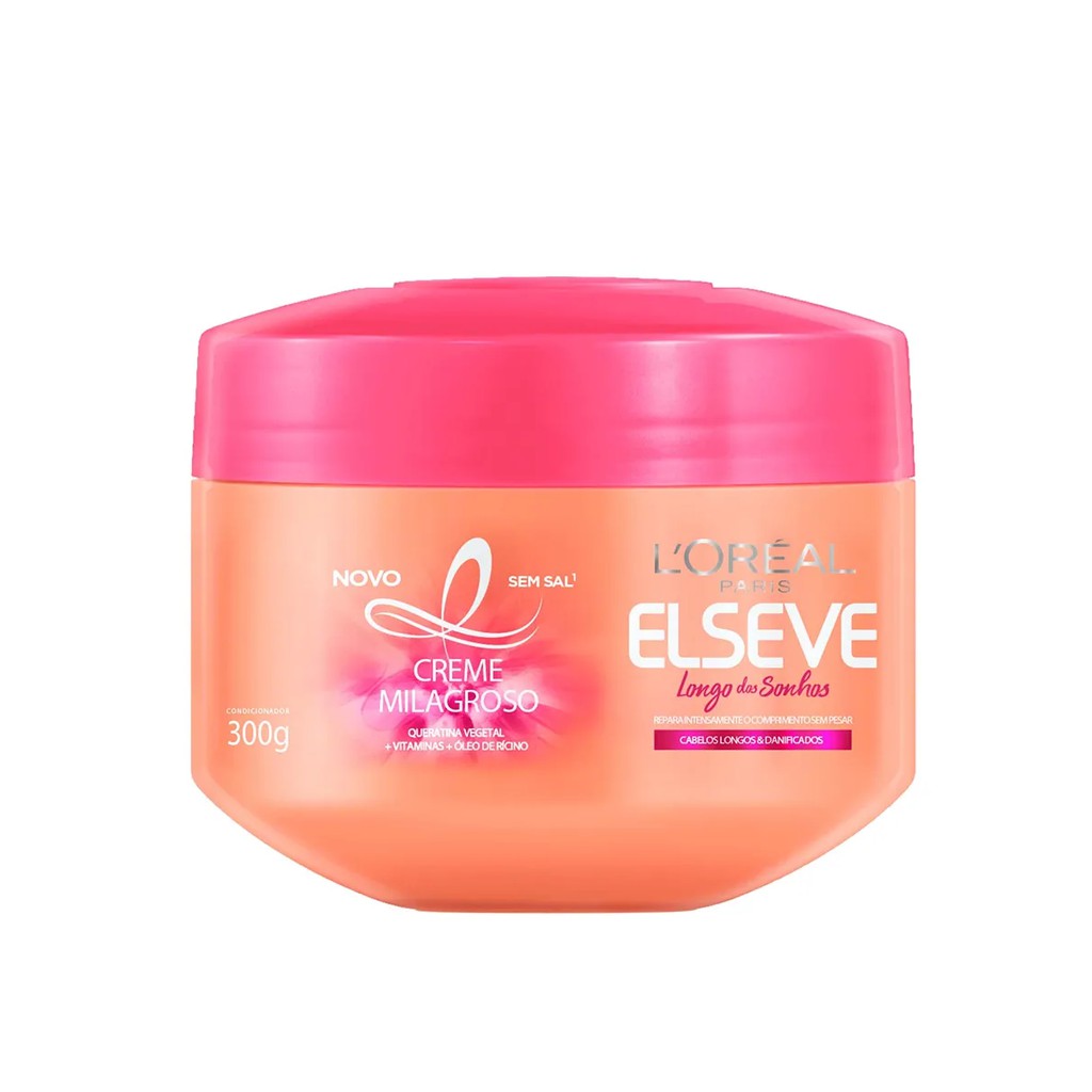M?scara Elseve Longo Dos Sonhos 300g Lor?al Paris - Reconstru??o e Beleza do Cabelo 1 Máscara Elseve Longo Dos Sonhos 300g Loréal Paris