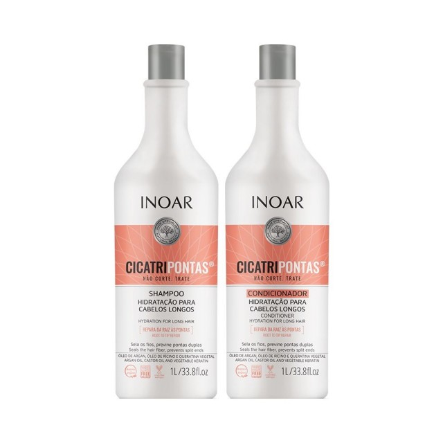 Kit Inoar Cicatripontas Shampoo e Condicionador 2L 1 Kit Inoar Cicatripontas Shampoo e Condicionador 2L