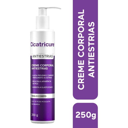Creme Antiestrias Cicatricure 250g - Firmeza e Tonificação 1 Creme Corporal Antiestrias Cicatricure 250g