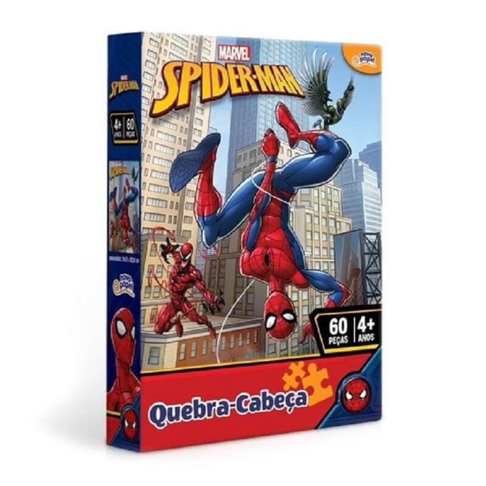 Quebra-Cabe?a Homem Aranha Marvel 60 Pe?as Toyster 1 Quebra Cabeça Marvel Homem Aranha 60 Peças - Toyster 8012