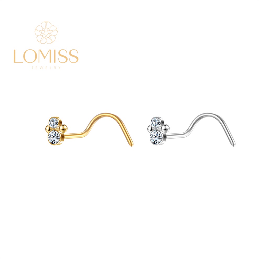 Piercing Nostril A?o Cir?rgico 2 Pedras Lomiss 1 Piercing Nostril AÇo CirÚrgico 2 Pedras«Lomiss piercing»