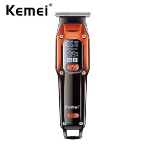 Cortador De Cabelo Kemei Elétrico Profissional USB Recarregável Sem Fio Homem Grooming