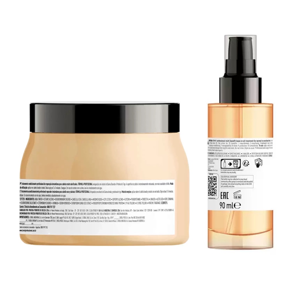 Kit Oil Reparador 90ml & 1 Kit Oil Reparador 90ml e Máscara Absolut Repair 500g