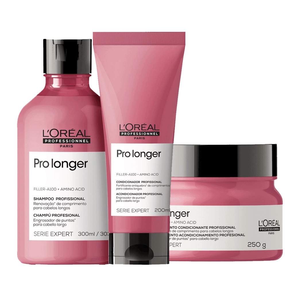 Kit Pro Longer Shampoo Condicionador e Máscara L'Oréal Professionnel 1 Kit Pro Longer Shampoo Condicionador e Máscara - L'Oreal
