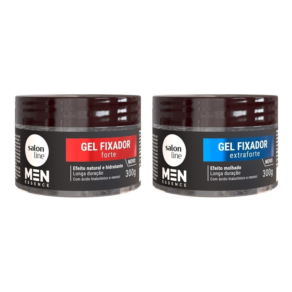 Kit Men Essence com Gel Forte e Extraforte - Penteado Definitivo e Duradouro 1 Kit Men Essence com Gel Forte e Extraforte