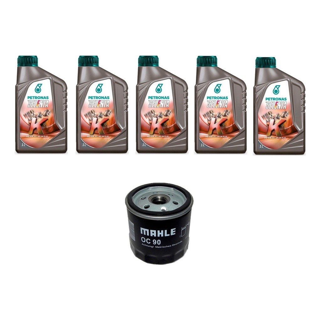 Kit Troca de ?leo Selenia 15w40 + Filtro Mahle Fiat Stilo 1.8 1 Kit Troca Óleo Selenia 15w40 Fiat Stilo 1.8 16v 2002/2011