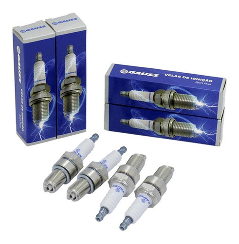 Kit 4 Velas de Igni??o Fiat Tipo 1.6 8v MPI Gasolina Gauss 1 Kit Jogo 4 Velas Fiat Tipo 1.6 8v / Mpi Gasolina Original Gauss