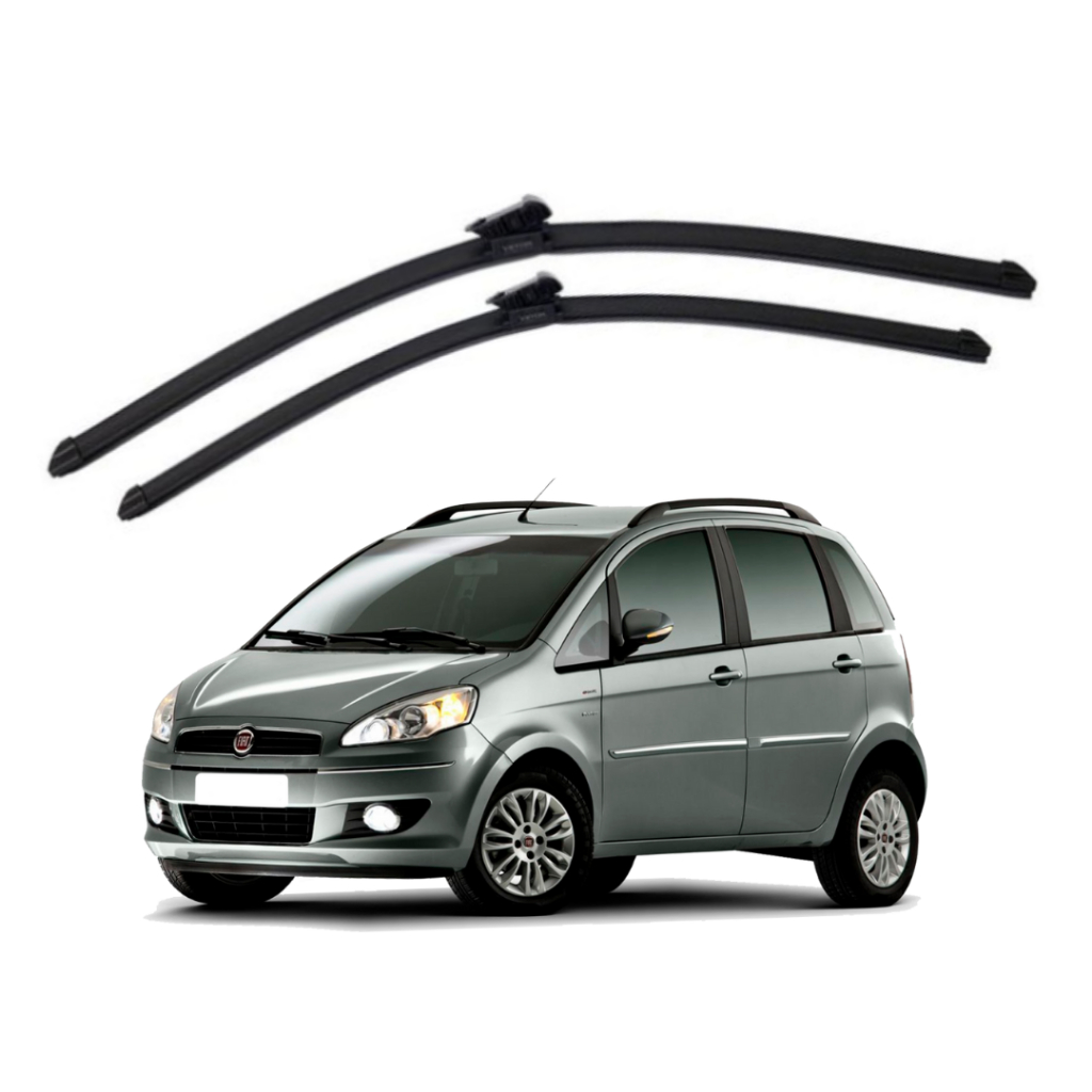 Par de Palhetas Parabrisa Dianteiro Fiat Idea 2011 a 2014 1 Par Palheta Parabrisa Dianteiro Fiat Idea 2011 2012 2013 2014 de borracha