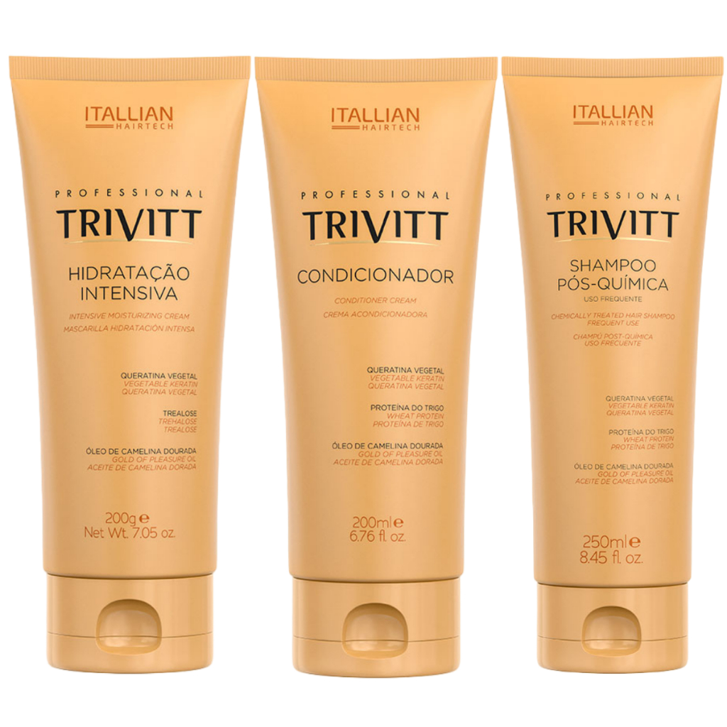 Kit Home Care Trivitt: Hidrata??o Profunda e Cabelo Resistente 1 KIT HOME CARE TRIVITT COM HIDRATAÇÃO INTENSIVA