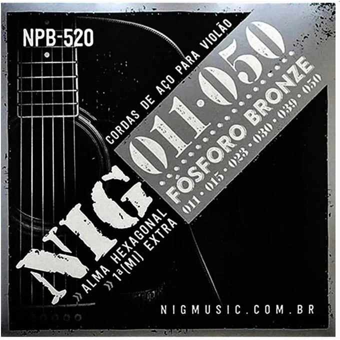 Encordoamento Viol?o A?o NIG NPB 520 .011 - 050 1 Encordoamento P/ Violão NIG NPB 520 .011 - 050