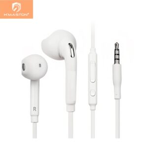 Fone de Ouvido H'maston S6 com Fio 3.5mm e Microfone