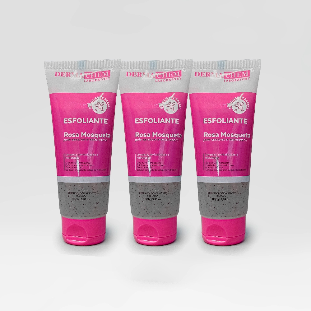 Gel Esfoliante ?cido Salic?lico Dermachem - Kit 3x100ml 1 Kit 3 Gel Esfoliante Ácido Salicílico Enzimático 100ml Dermachem
