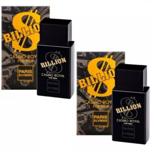 Kit 2 Perfumes Billion Casino Royal 100ml Paris Elysees