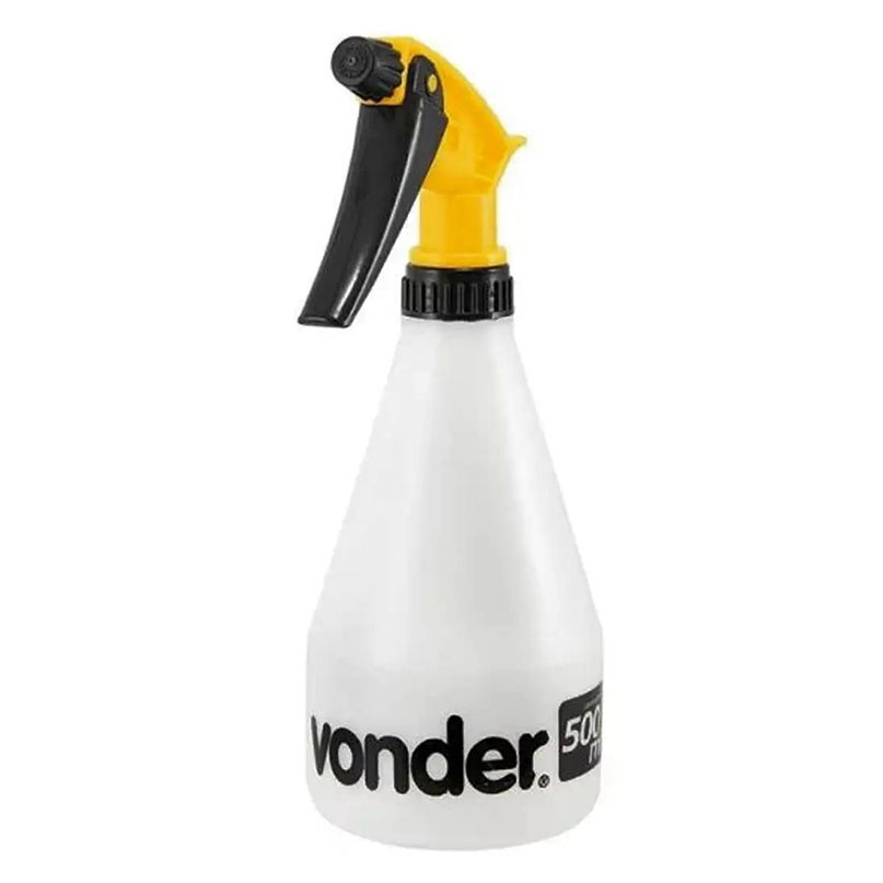 Pulverizador Pl?stico Vonder 500ml com Gatilho e Bico Regul?vel 1 Pulverizador de Plástico 500 ml Vonder Borrifador PU 500 6240000500