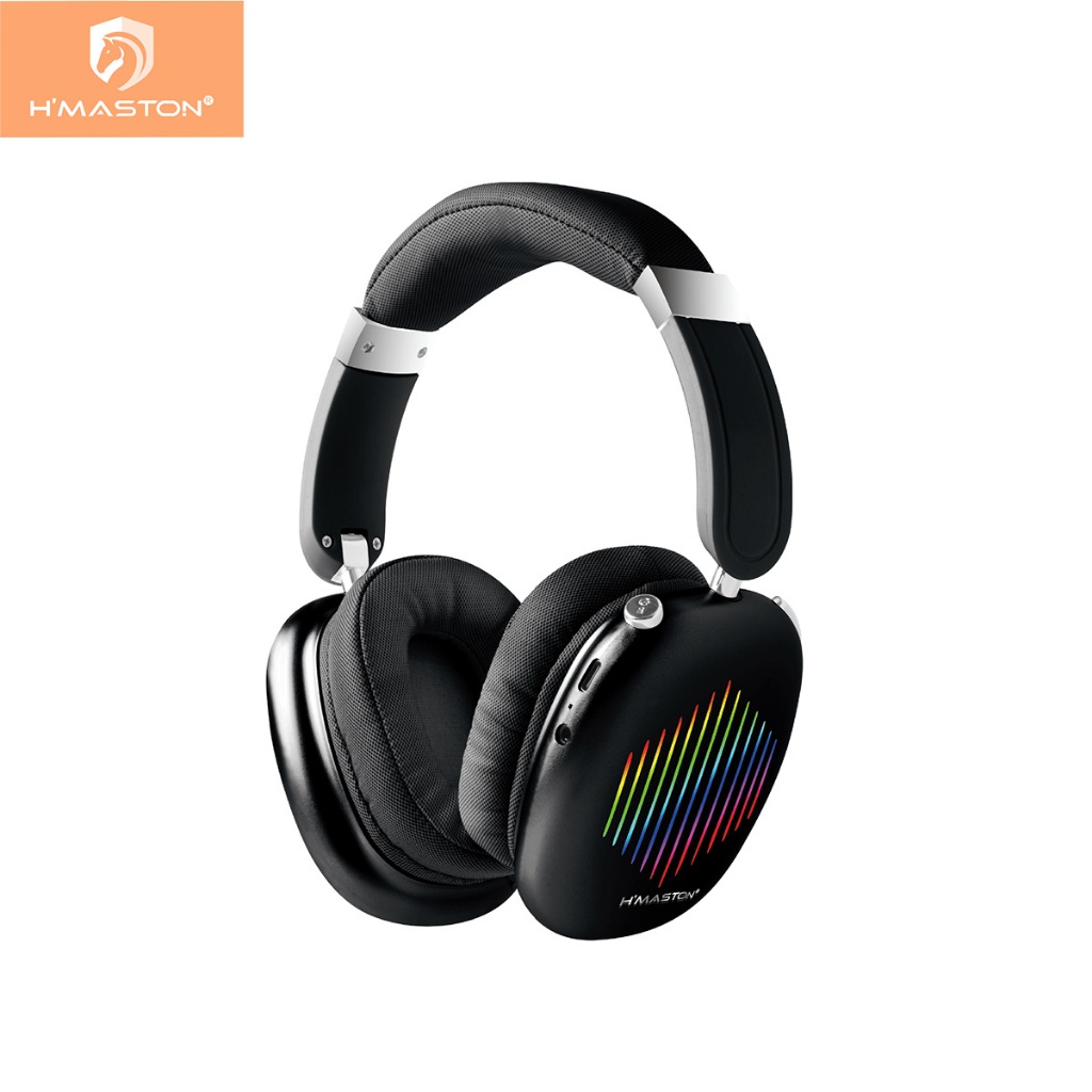 Headset Gamer H'maston SN-23 Bluetooth 5.3 com RGB 1 H'maston SN-23 Headset Bluetooth Fone Sem Fio Com Luzes Rgb Microfone