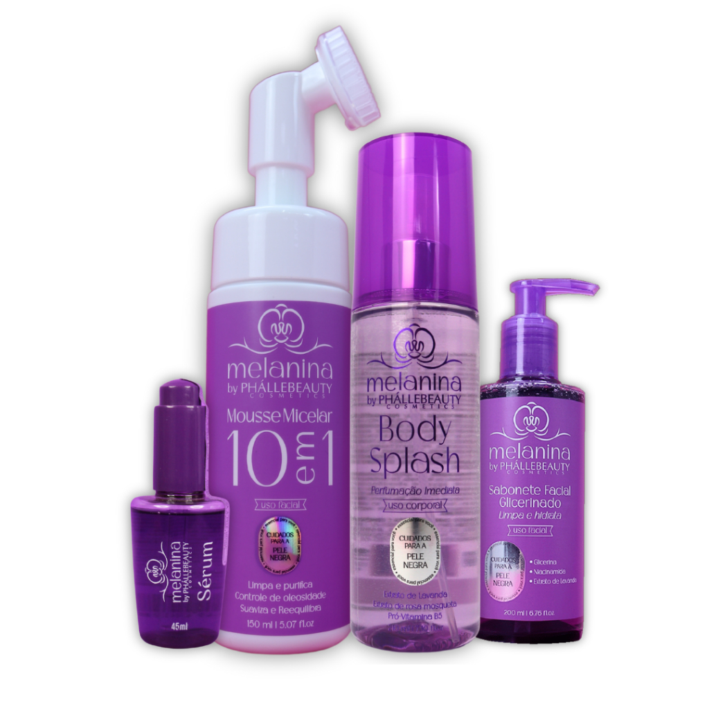 Kit Melanina Ph?lleBeauty: Facial e Corporal - 4 Itens 1 Kit Facial e Corporal Melanina 4 Itens PhálleBeauty