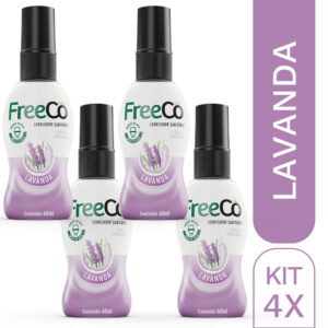 Kit 4 Bloqueadores de Odores Sanitários FreeCô Lavanda  60ml cada