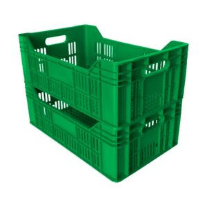 Kit 2 Caixa Bandeja Plástica Organizadora Hortifruti Resistente Casa Supermercados Lojas Comércios