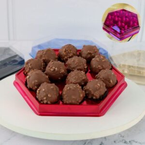 10 ~ 40 Caixa C/ 13 Cavidades P/ Bombons SEXTAVADA VERMELA 14032 (BWB) (CHOCO)