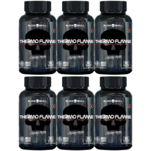 Kit 6 Unidades Thermo Flame 60 Tabletes Cada - Black Skull