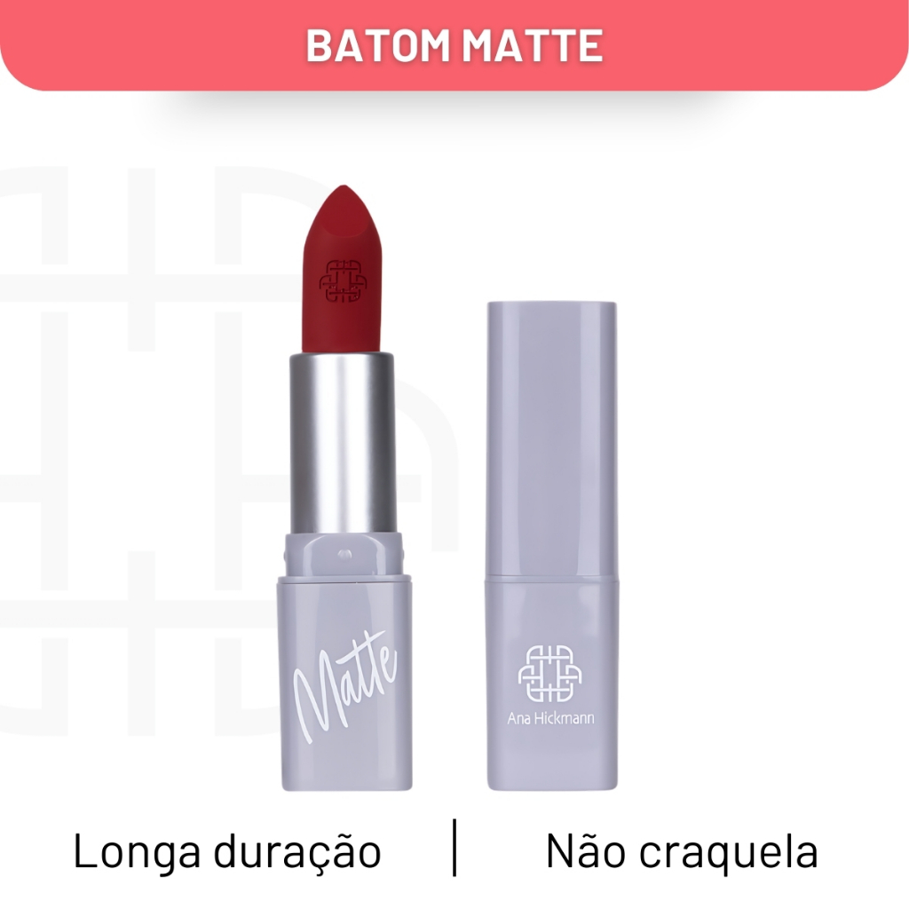 Batom Matte Vegano Marta Ana Hickmann - Pele Radiante e Duradoura 1 Batom Matte Vegano Marta Ana Hickmann