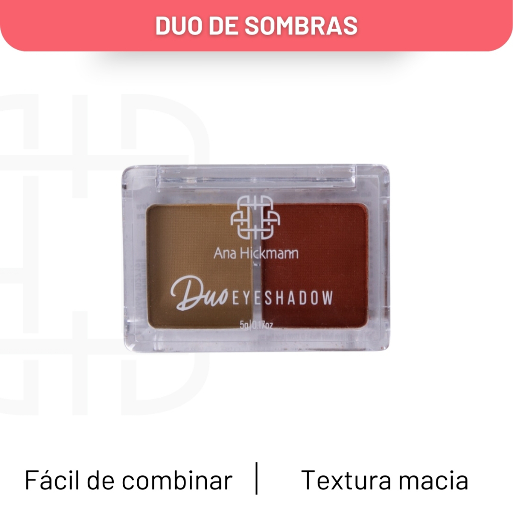 Sombra Duo Eyeshadow Ana Hickmann - Dupla Matte e Cintilante 1 Sombra Compacta Dupla Duo Eyeshadow 1 Ana Hickmann