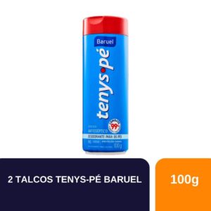 Kit 2un Talco Tenys Pé Baruel 100G Tradicional