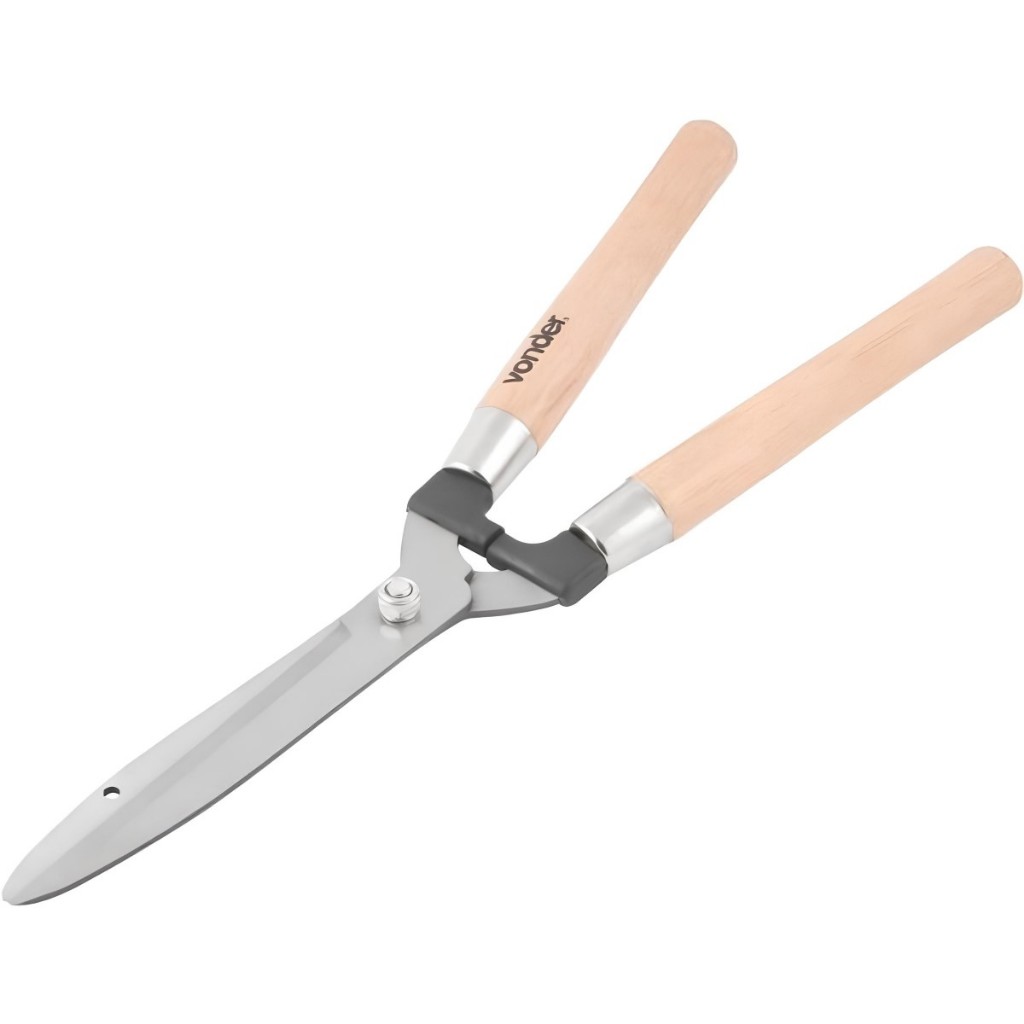 Tesoura de Grama Vonder 10" TGV 1020 A?o Carbono e Madeira 1 Tesoura para Cortar Grama 10" TGV 1020 Poda Manual Aço Carbono Cabo Madeira Vonder Jardinagem