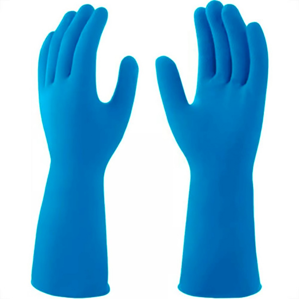 Luva Azul Antiderrapante Mucambo M - 10 Unidades 1 Kit Com 10 Luva Azul Antiderrapante M Mucambo