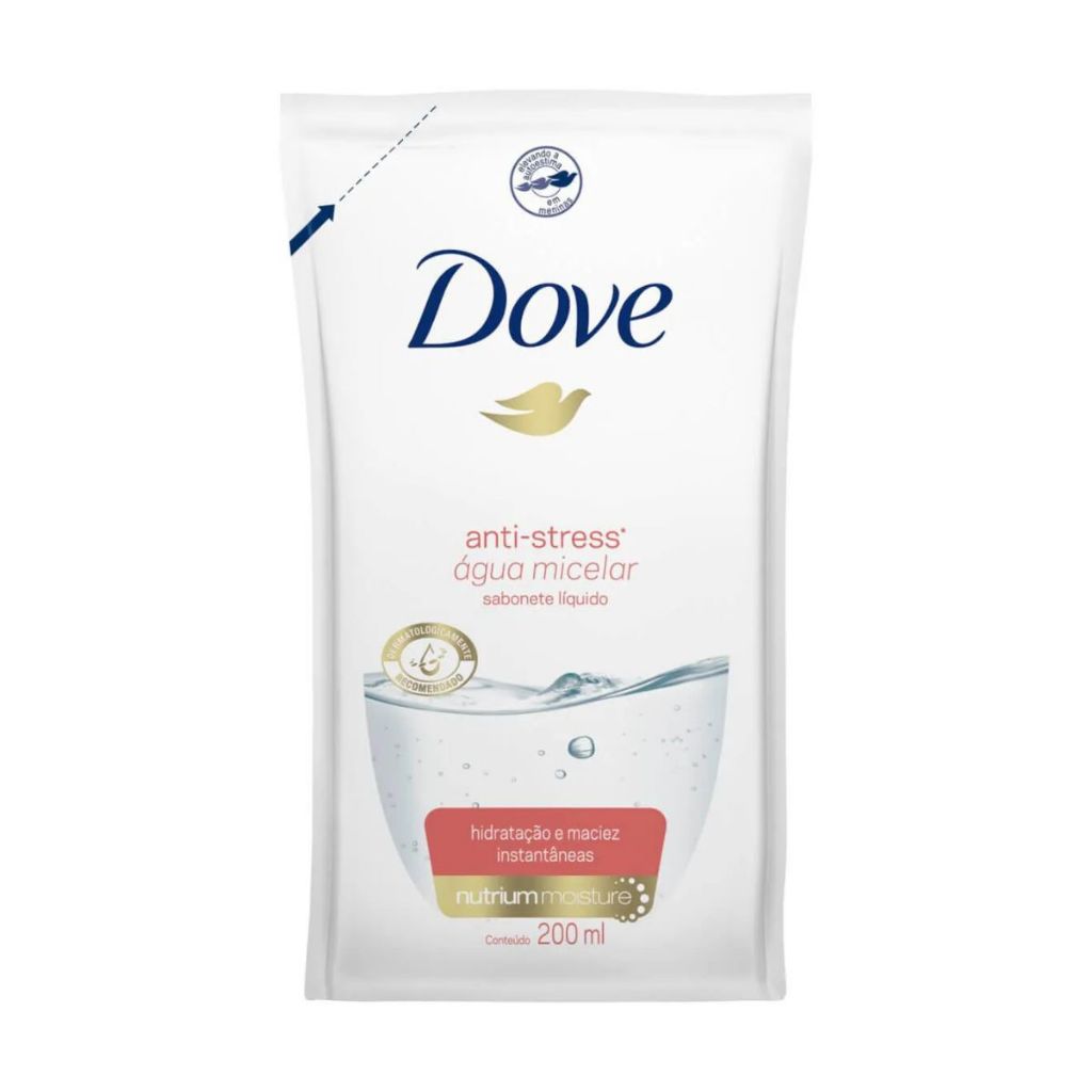 Dove Anti Stress 200ml Refil - Hidrata??o, Relaxamento e Economia 1 Refil Sabonete Líquido Dove Anti Stress 200ml