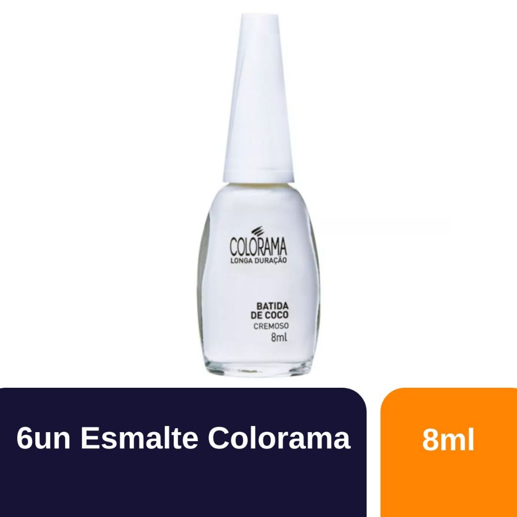 Kit Esmalte Colorama Cremoso Batida De Coco - 6 Unidades 1 Kit 6un Esmalte Colorama Cremoso Batida De Coco 8ml