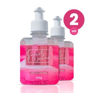 Kit 2 Gel Aromatizante Beijável Íntimo Sabor Morango com Creme para Saúde e Cuidado Vaginal 240g Swiss Beauty Belkit