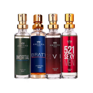Kit Masculino Best Sellers - 15ml: Imortal + Bratt + 521 Vip Men + 521 Sexy Men | Amakha Paris
