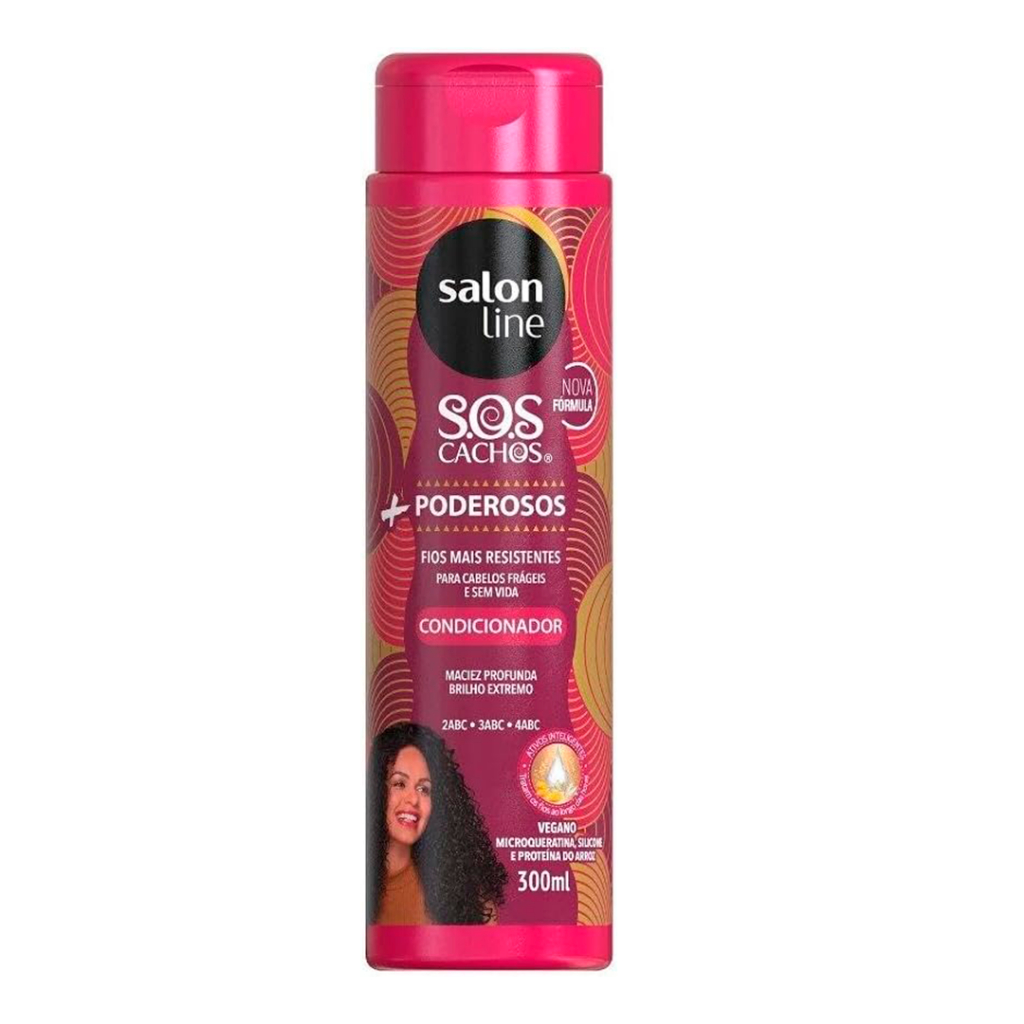Condicionador Cachos + Poderosos Salon Line 1 Condicionador SOS Cachos + Poderosos Salon Line 300ml