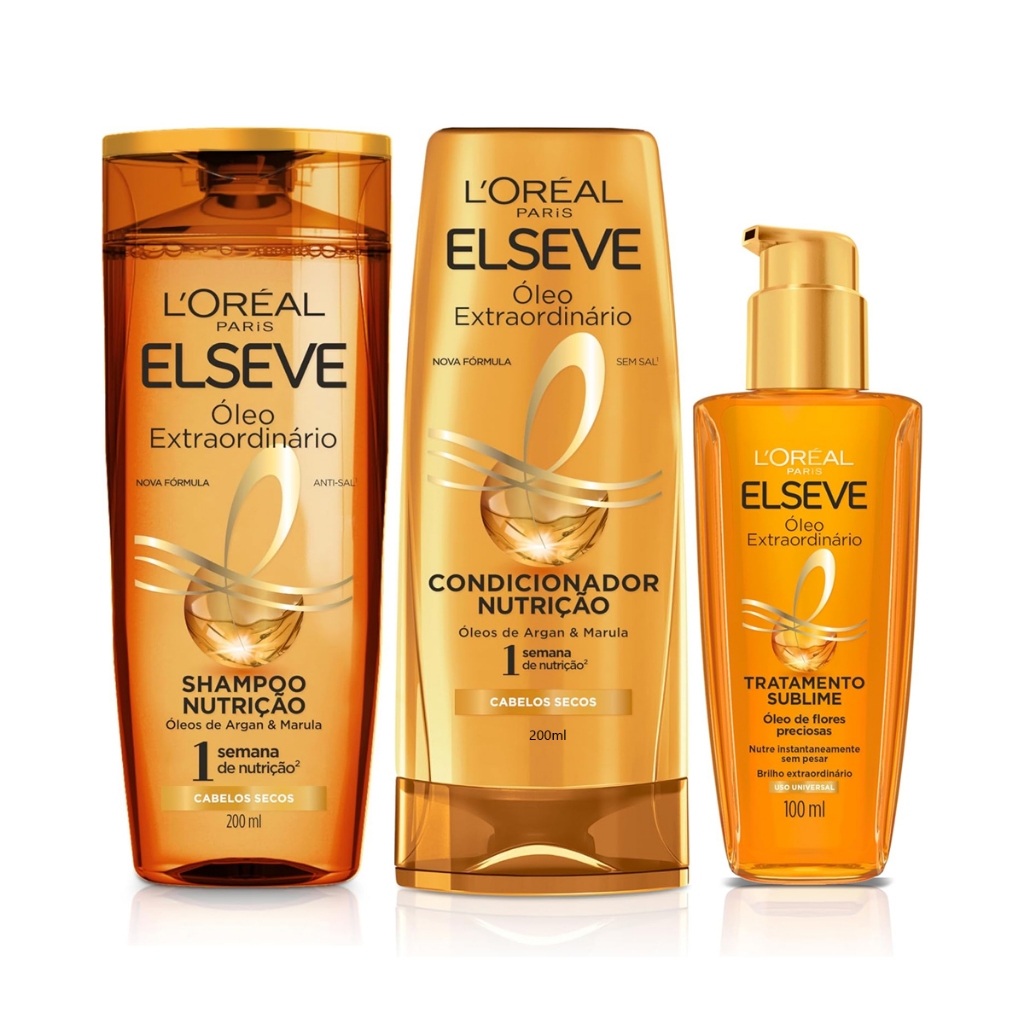 Kit Elseve Nutri??o ?leo Extraordin?rio 1 KIT ELSEVE SHAMPOO + CONDICIONADOR + ÓLEO EXTRAORDINÁRIO