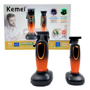 Kit Premium corte 9.000 RPM 2 em 1 com base Kemei 8552