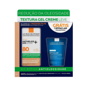 Kit La Roche-Posay Protetor Solar Anthelios FPS80 Cor 2.0 40g + Gel De Limpeza Effaclar 50g