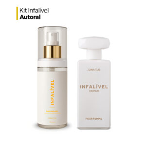 KIT PERFUME FEMININO INFALÍVEL POUR FEMME 50ML + BODY SPLASH 100ML - PRIMACIAL PERFUME FRUTADO FLORAL