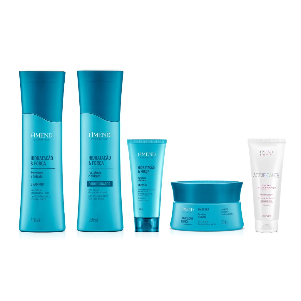 Kit Amend Hidrata??o & 1 Amend Kit Hidratação & Força Sh + Cond + Másc + Leave-in + Máscara Acidificante Equlibrio de PH 250g