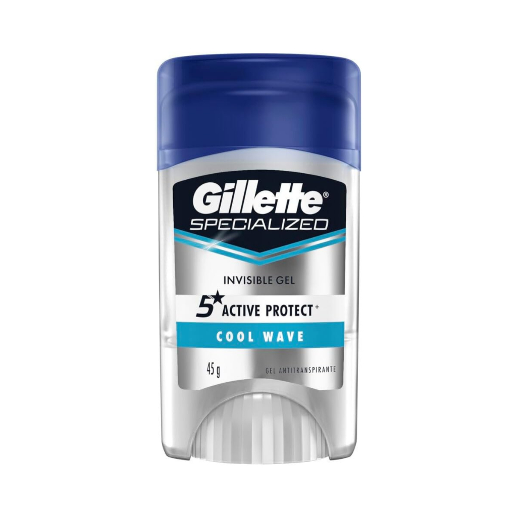 Gillette Cool Wave Invisible Gel - 45g - Prote??o Anti-Suor e Fresco 1 Desodorante Antitranspirante Gillette Em Gel Cool Wave Invisible Gel Com 45g