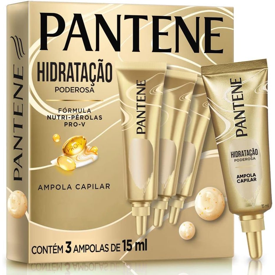 Pantene Hidrata??o Poderosa 45ml - Cabelos Macios, Brilhantes e Fortes 1 Kit Ampola Pantene Hidratação Poderosa 45ml